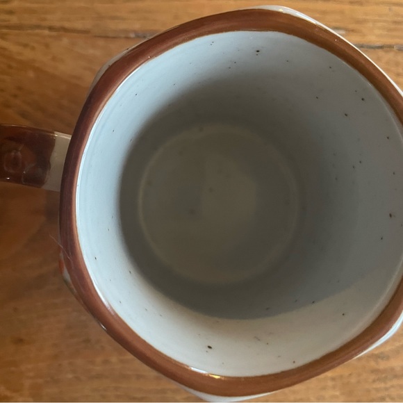 Vintage Stoneware Mug Hexagon Made In Korea Floral - Picture 7 of 8
